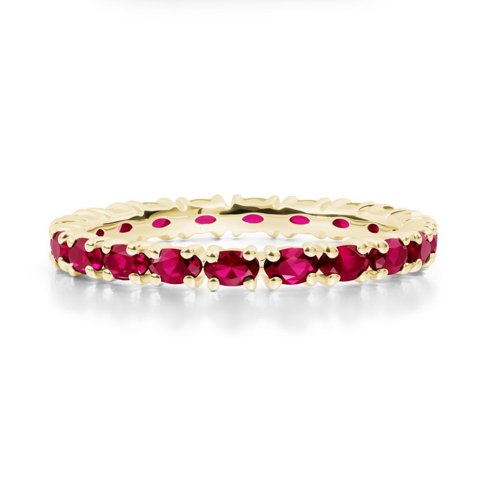 Ruby Oval Eternity Ring - LUO Jewelry #metal_18k yellow gold