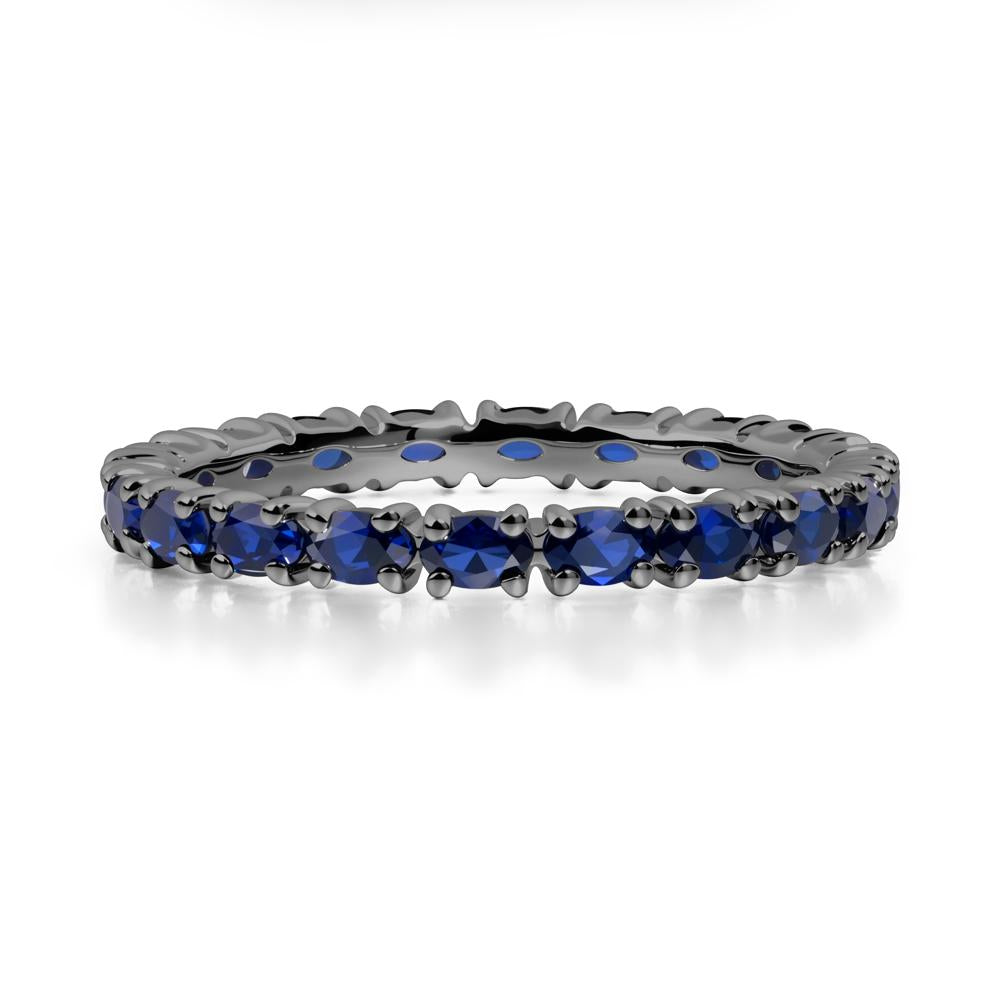 Sapphire Oval Eternity Ring - LUO Jewelry #metal_black finish sterling silver