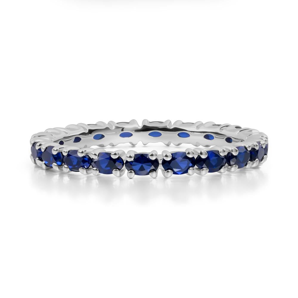 Sapphire Oval Eternity Ring - LUO Jewelry #metal_platinum