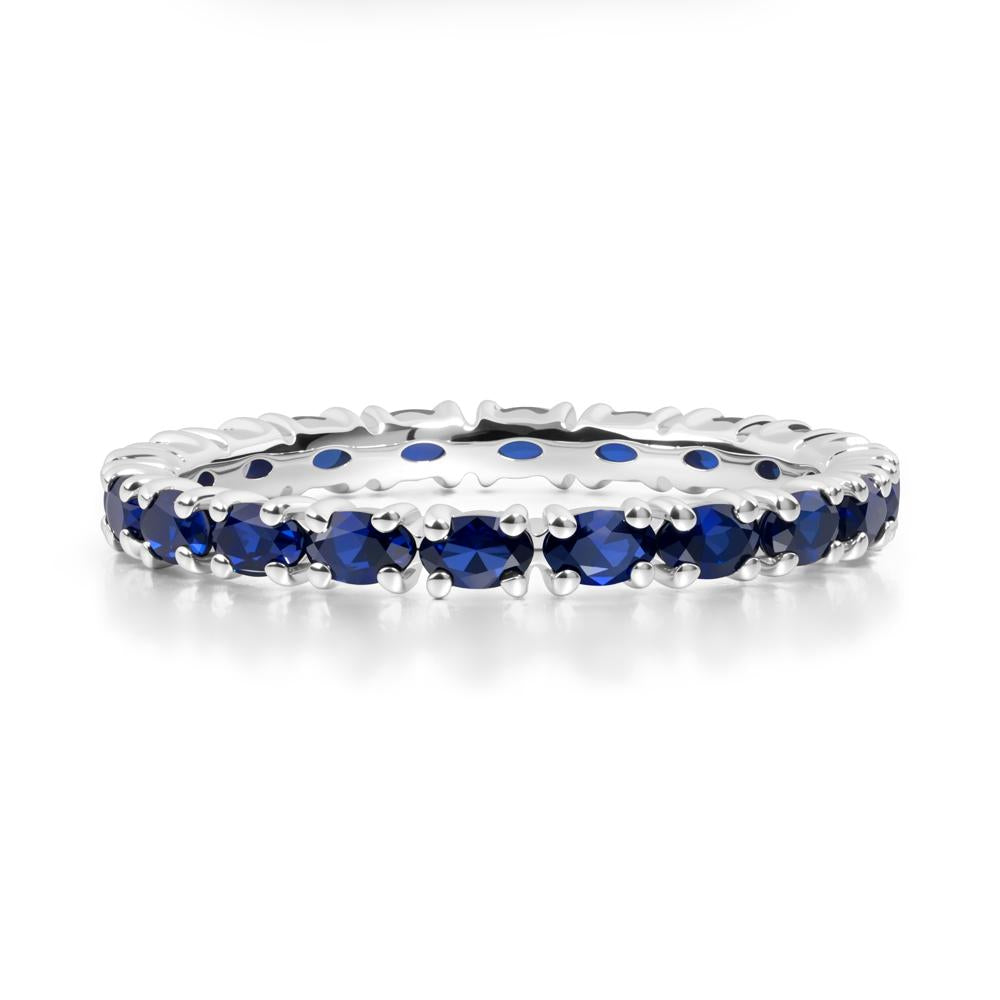 Sapphire Oval Eternity Ring - LUO Jewelry #metal_sterling silver