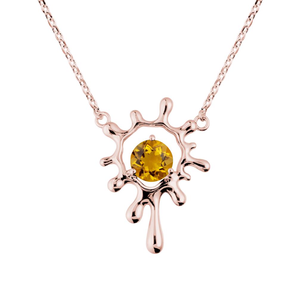 Liquid Citrine Necklace - LUO Jewelry #metal_18k rose gold
