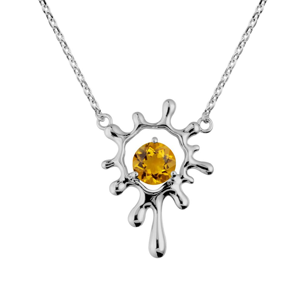 Liquid Citrine Necklace - LUO Jewelry #metal_platinum