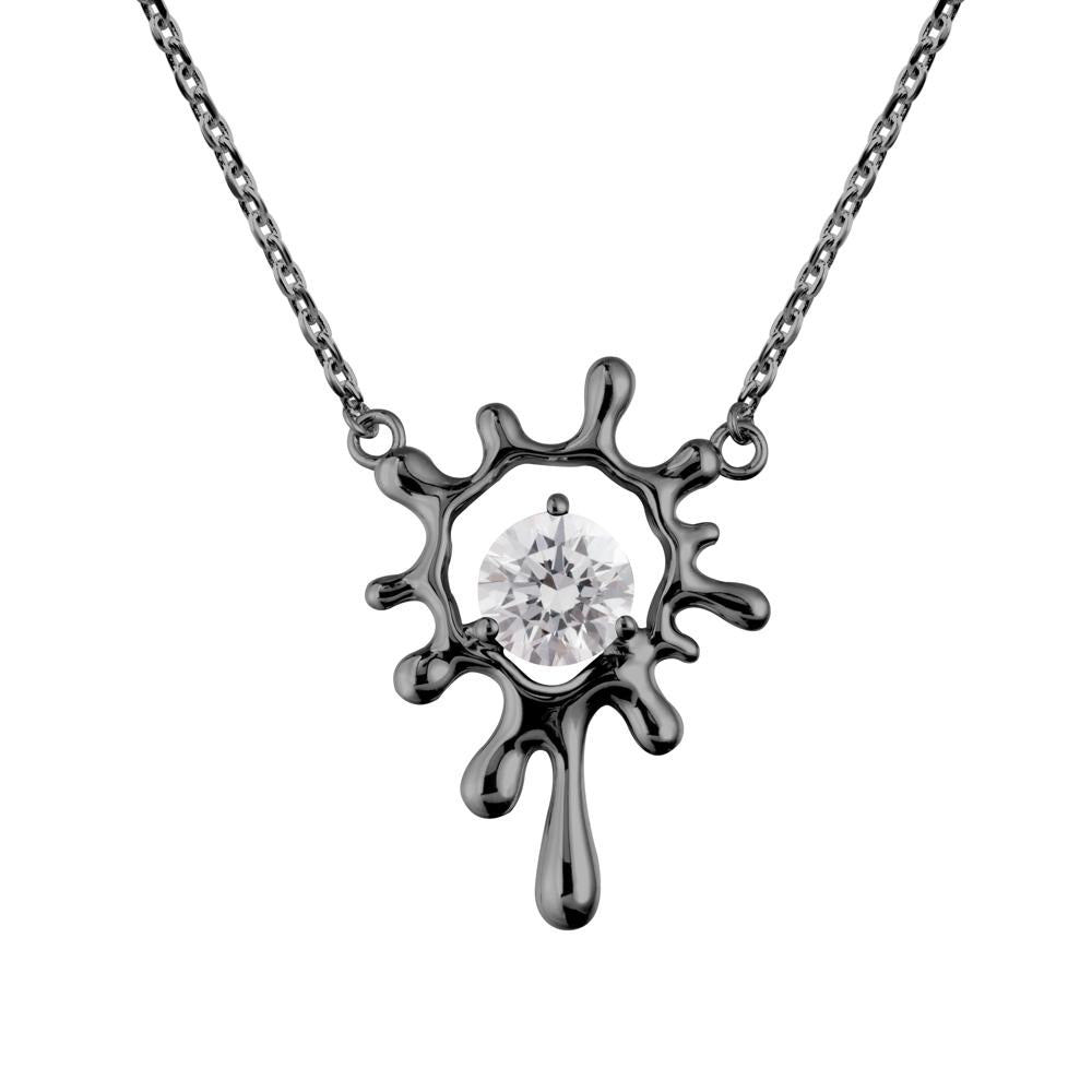 Liquid Diamond Necklace - LUO Jewelry #metal_black finish sterling silver
