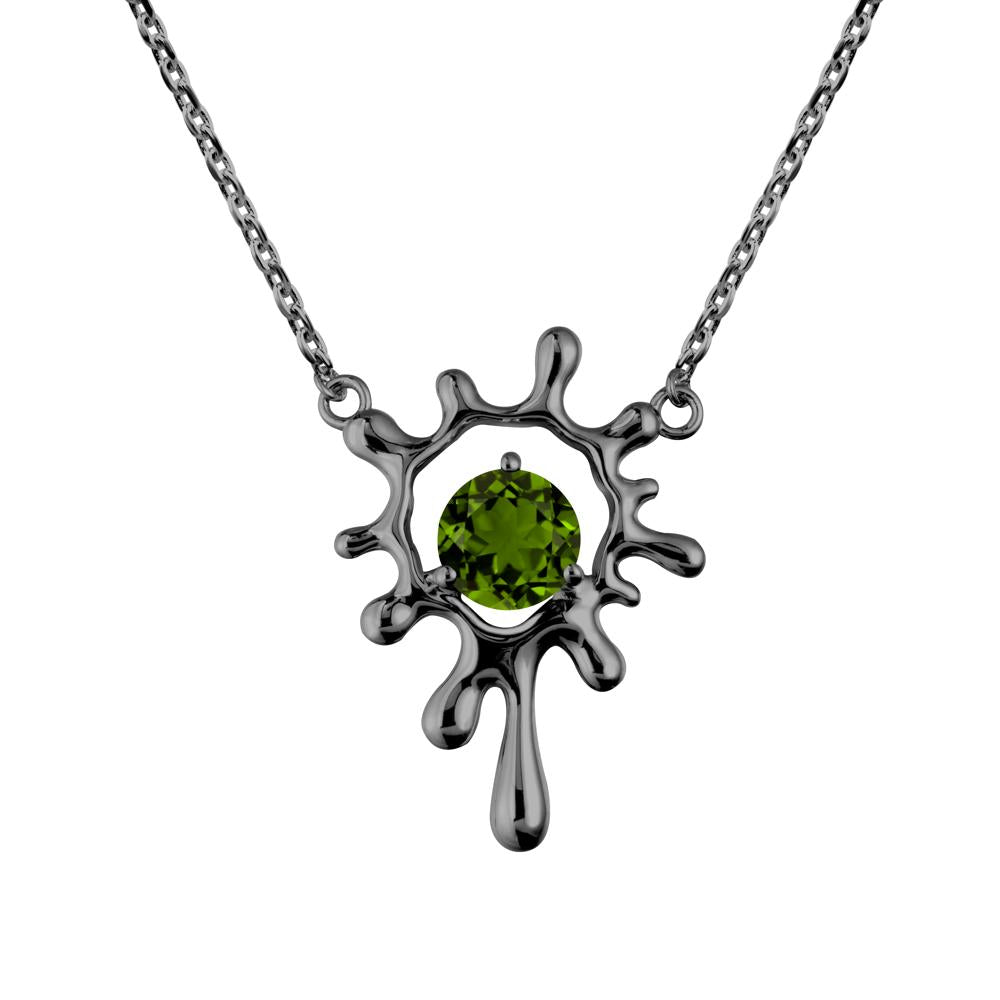 Liquid Diopside Necklace - LUO Jewelry #metal_black finish sterling silver