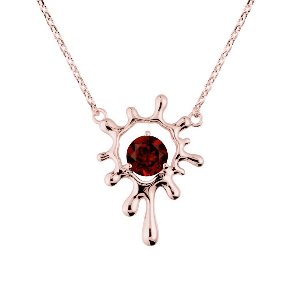 Liquid Garnet Necklace - LUO Jewelry #metal_18k rose gold