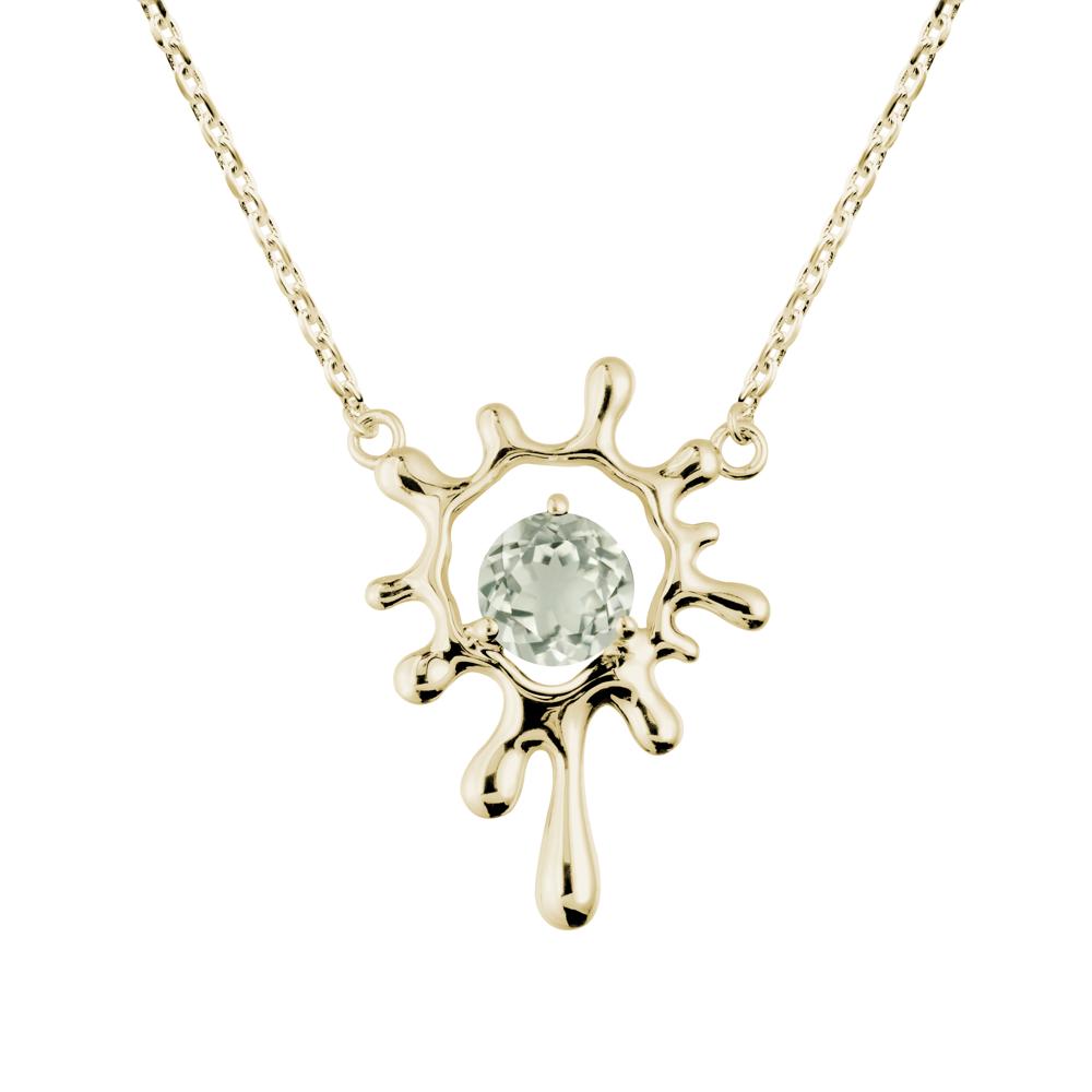 Liquid Green Amethyst Necklace - LUO Jewelry #metal_14k yellow gold