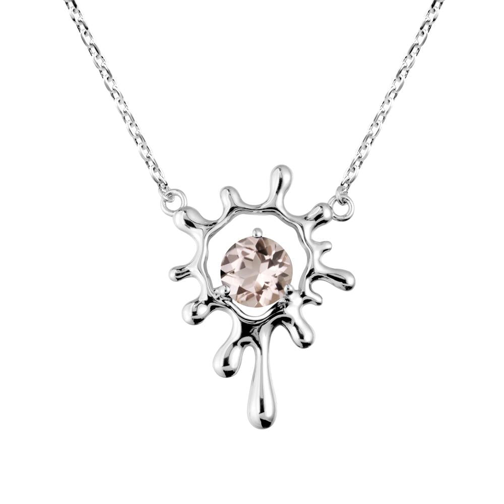 Liquid Morganite Necklace - LUO Jewelry #metal_14k white gold