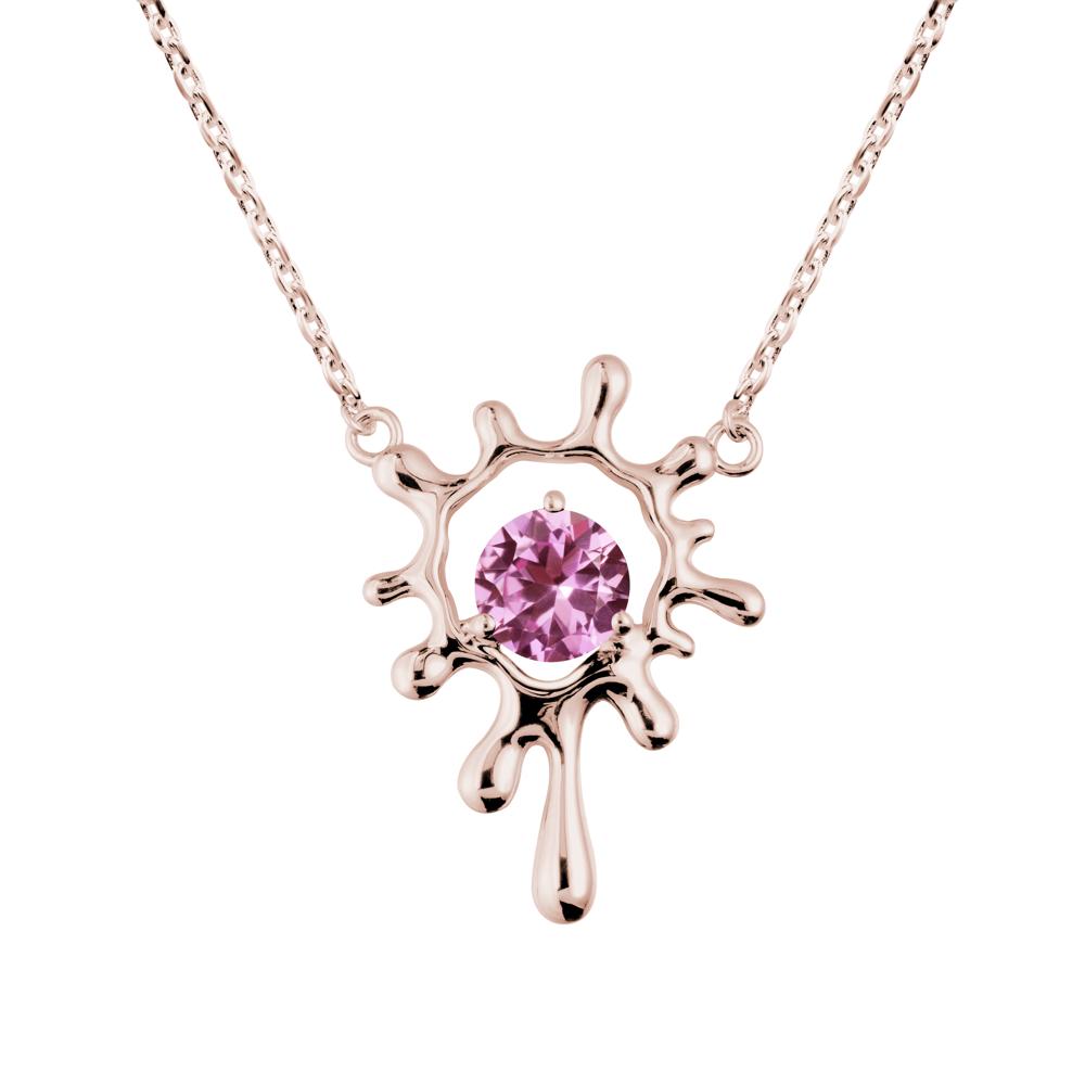 Liquid Pink Sapphire Necklace - LUO Jewelry #metal_14k rose gold