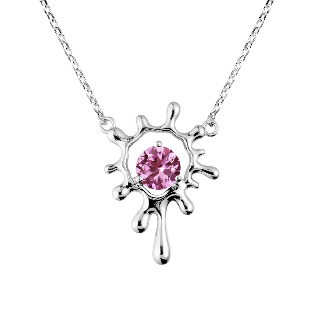 Liquid Pink Sapphire Necklace - LUO Jewelry #metal_sterling silver