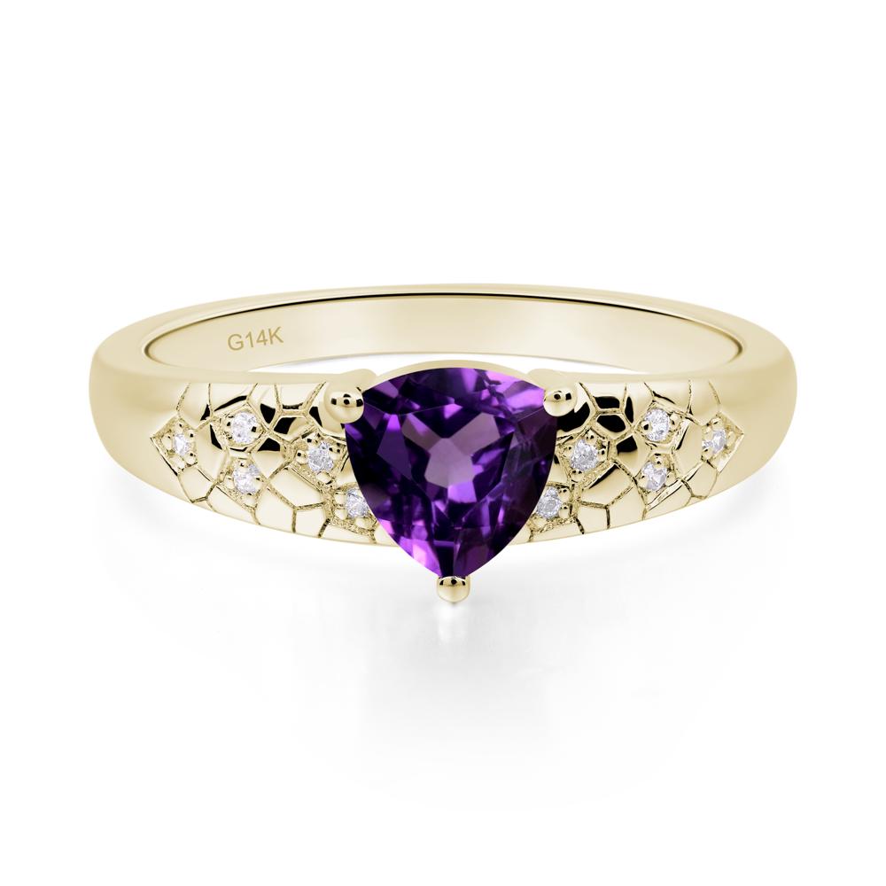 Amethyst Cracked Ring - LUO Jewelry #metal_14k yellow gold