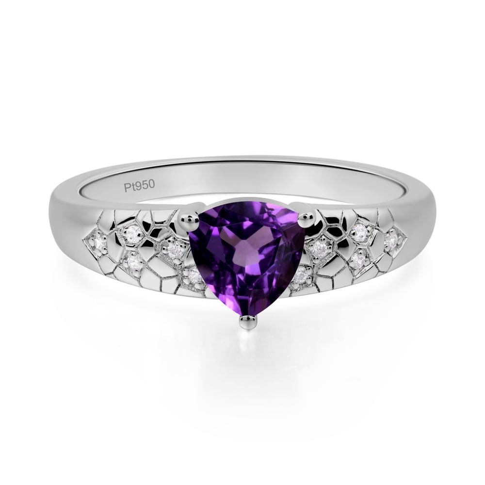 Amethyst Cracked Ring - LUO Jewelry #metal_platinum