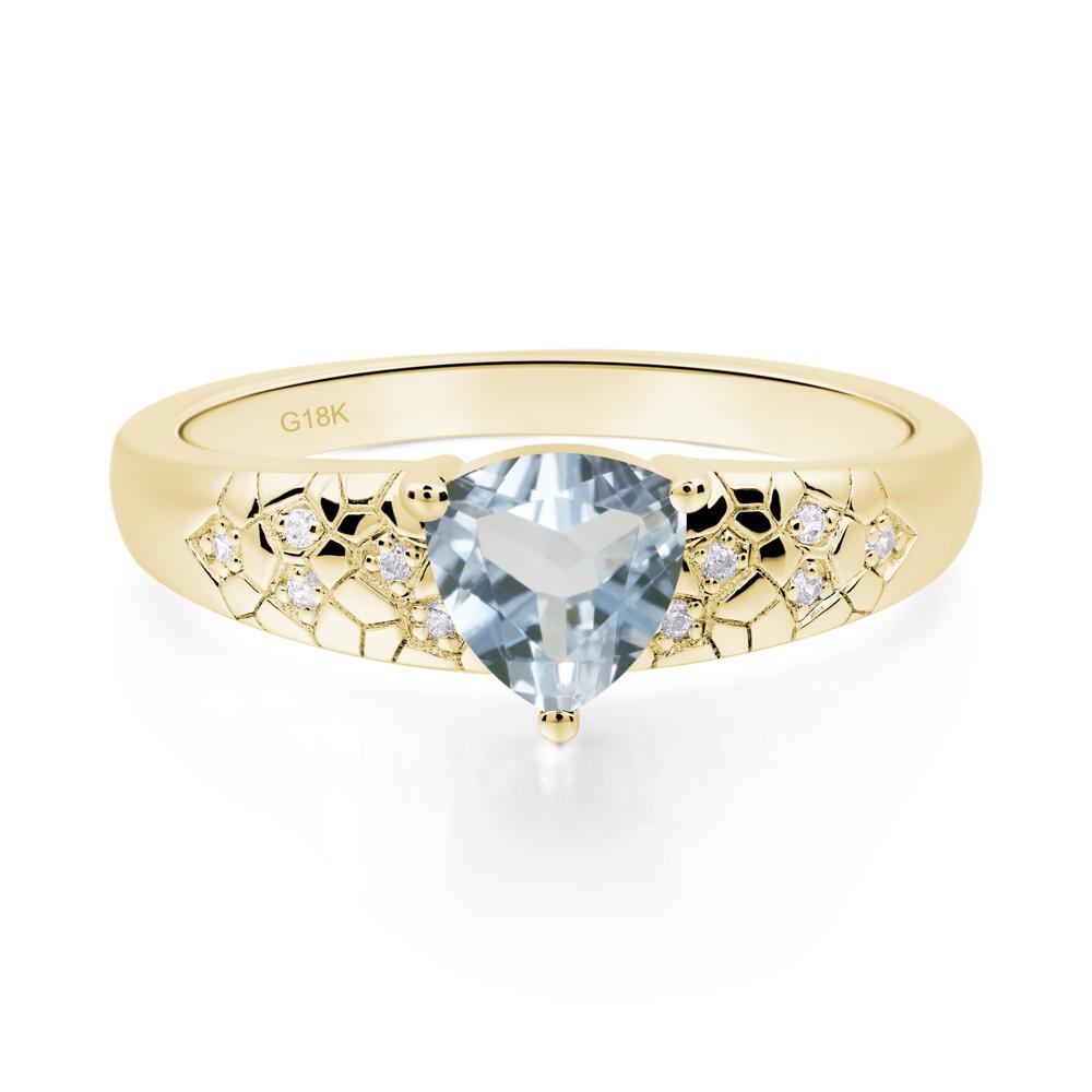 Aquamarine Cracked Ring - LUO Jewelry #metal_18k yellow gold