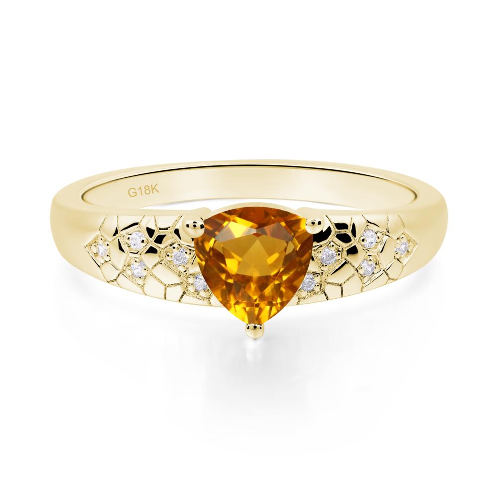 Citrine Cracked Ring - LUO Jewelry #metal_18k yellow gold
