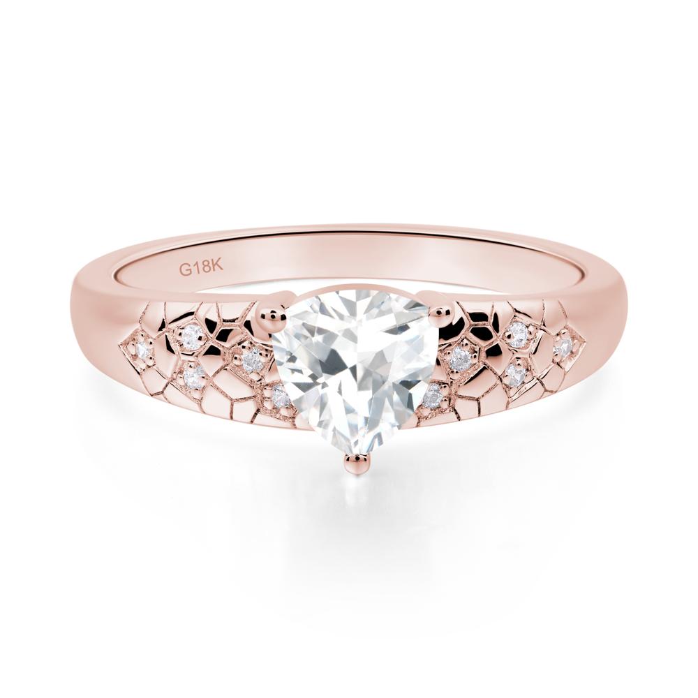 Cubic Zirconia Cracked Ring - LUO Jewelry #metal_18k rose gold