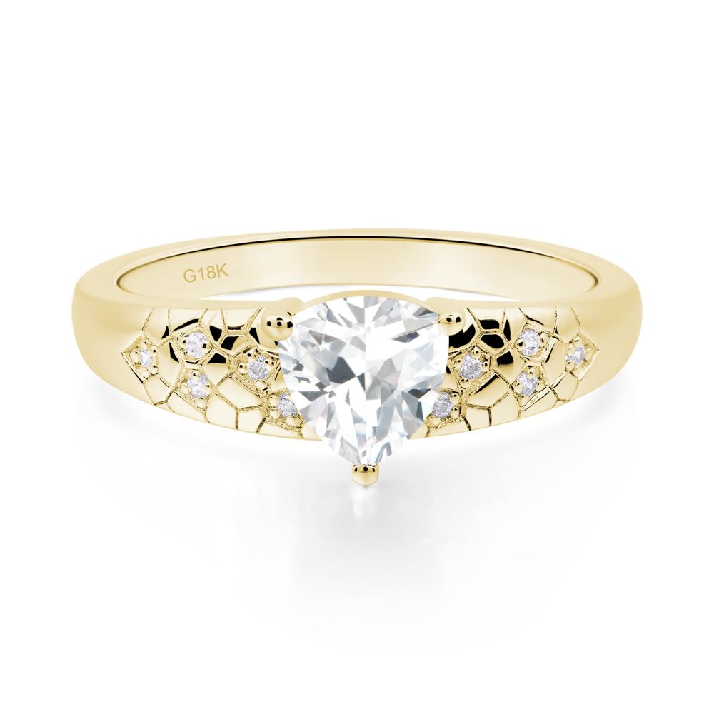 Cubic Zirconia Cracked Ring - LUO Jewelry #metal_18k yellow gold