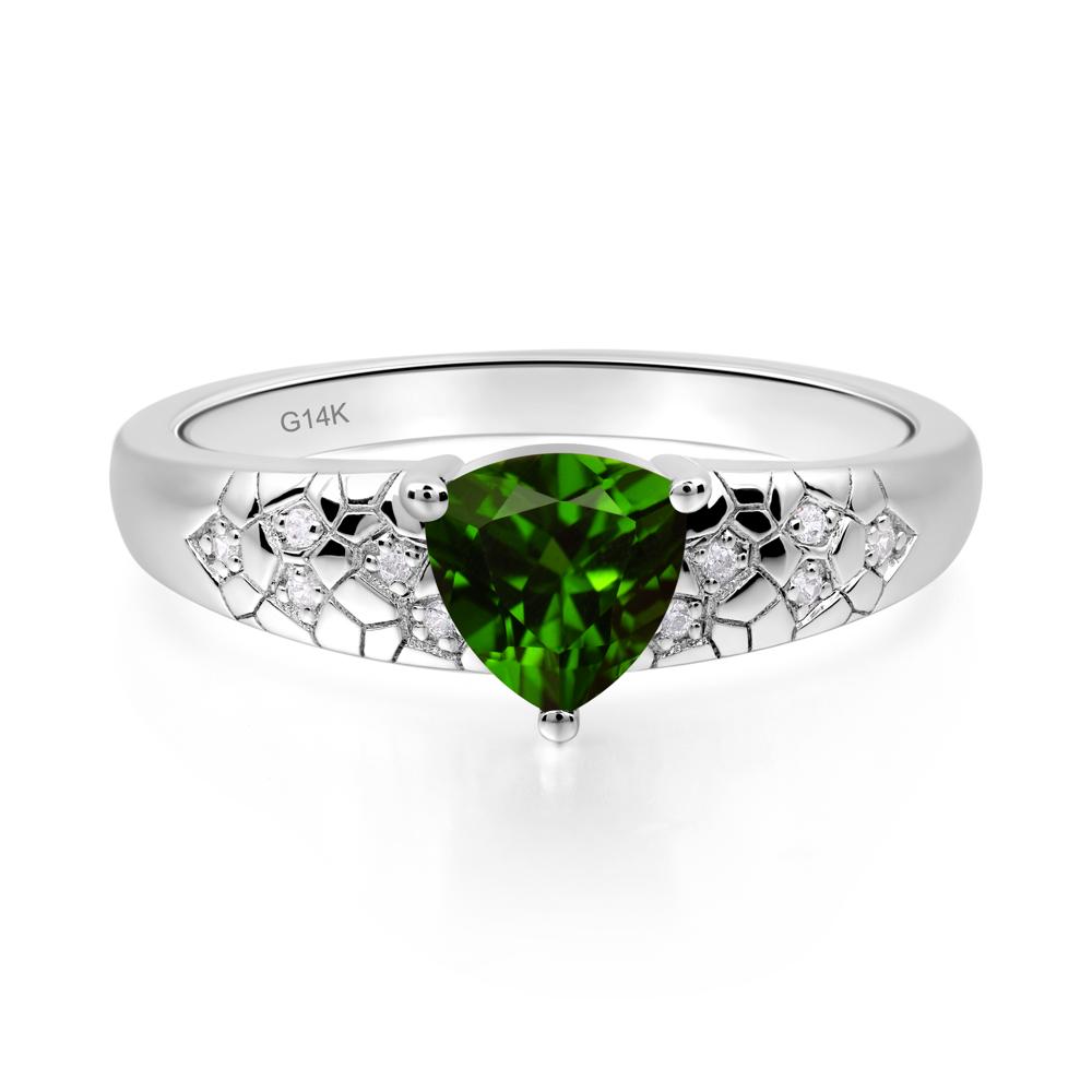 Diopside Cracked Ring - LUO Jewelry #metal_14k white gold