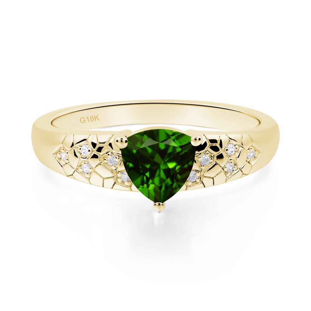 Diopside Cracked Ring - LUO Jewelry #metal_18k yellow gold