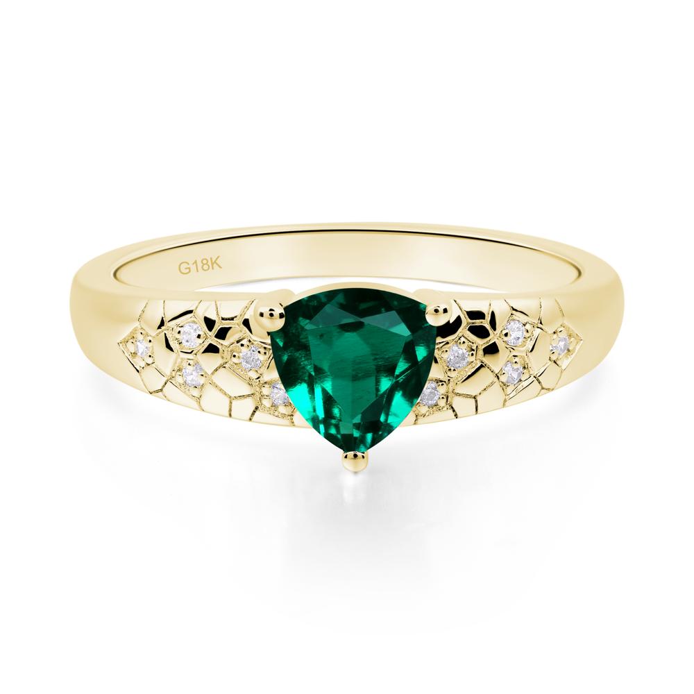 Emerald Cracked Ring - LUO Jewelry #metal_18k yellow gold