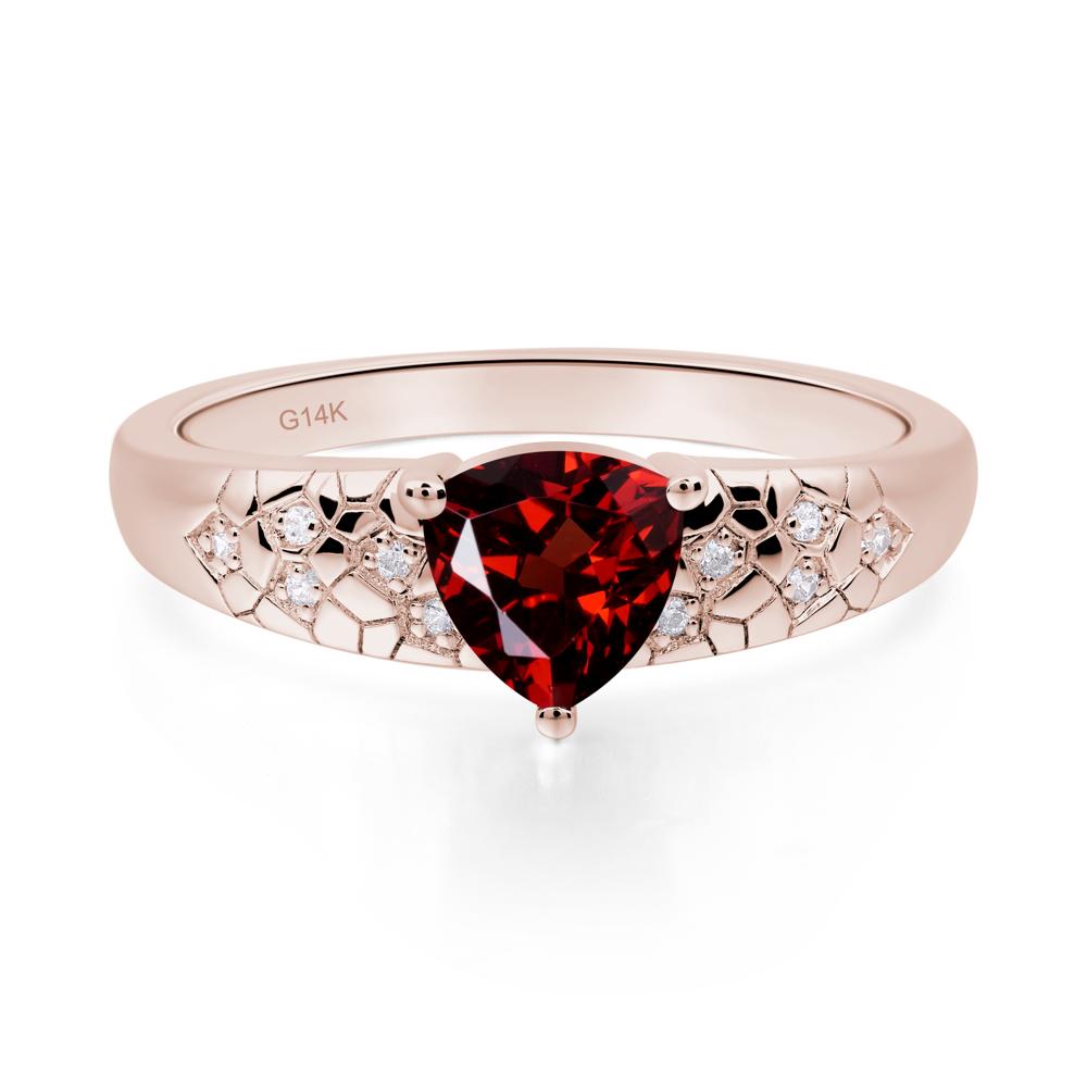 Garnet Cracked Ring - LUO Jewelry #metal_14k rose gold