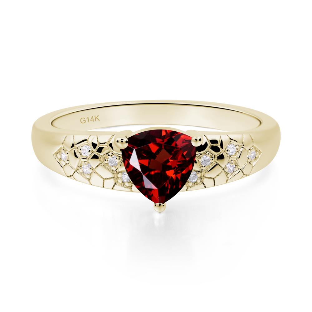 Garnet Cracked Ring - LUO Jewelry #metal_14k yellow gold