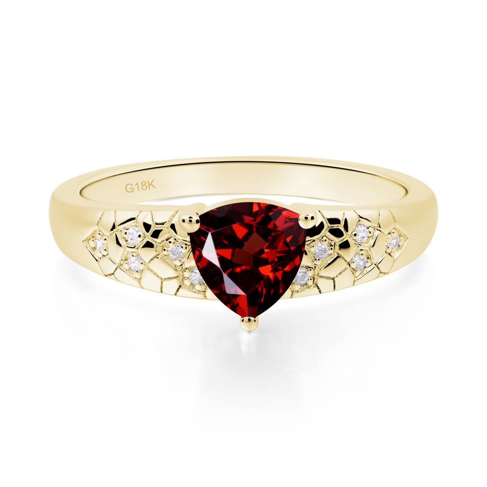 Garnet Cracked Ring - LUO Jewelry #metal_18k yellow gold