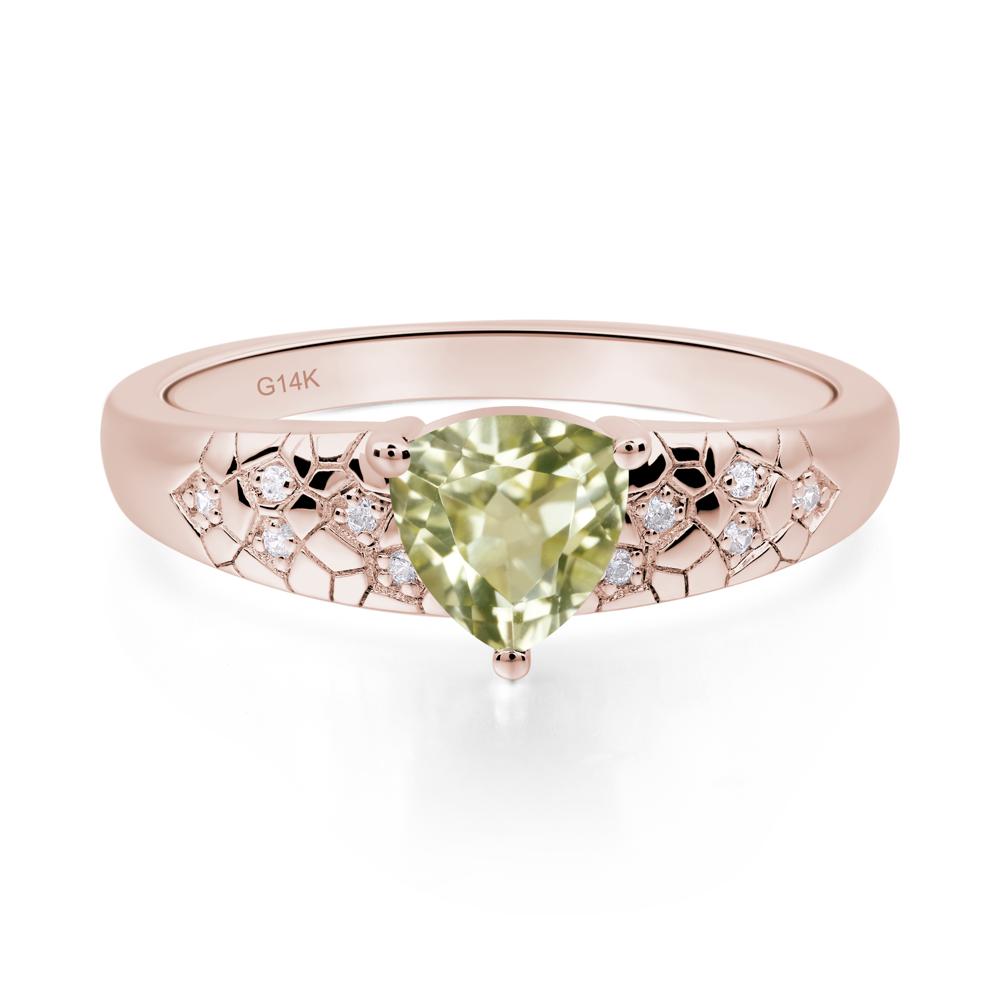 Lemon Quartz Cracked Ring - LUO Jewelry #metal_14k rose gold