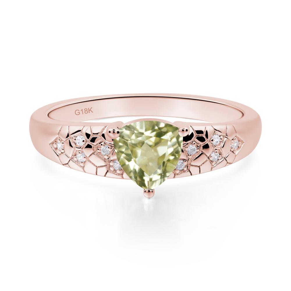 Lemon Quartz Cracked Ring - LUO Jewelry #metal_18k rose gold