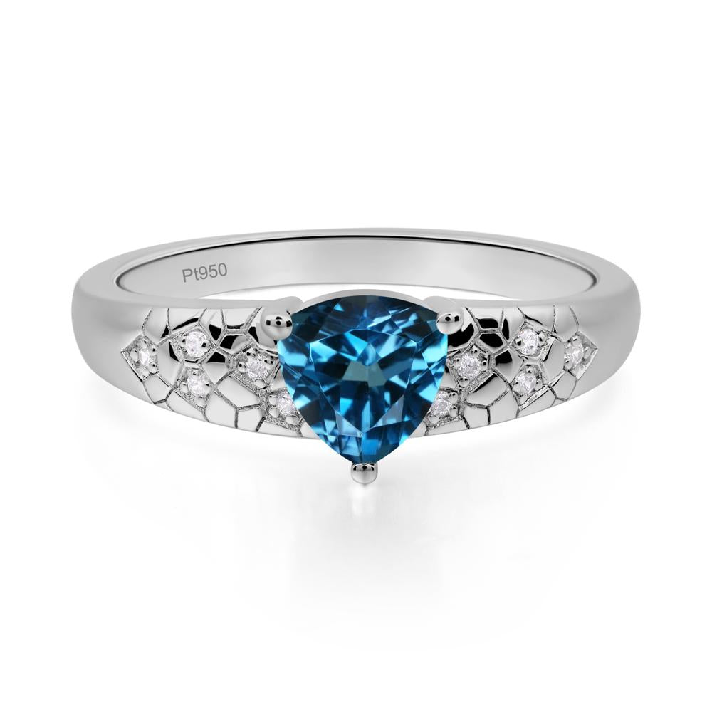 London Blue Topaz Cracked Ring - LUO Jewelry #metal_platinum