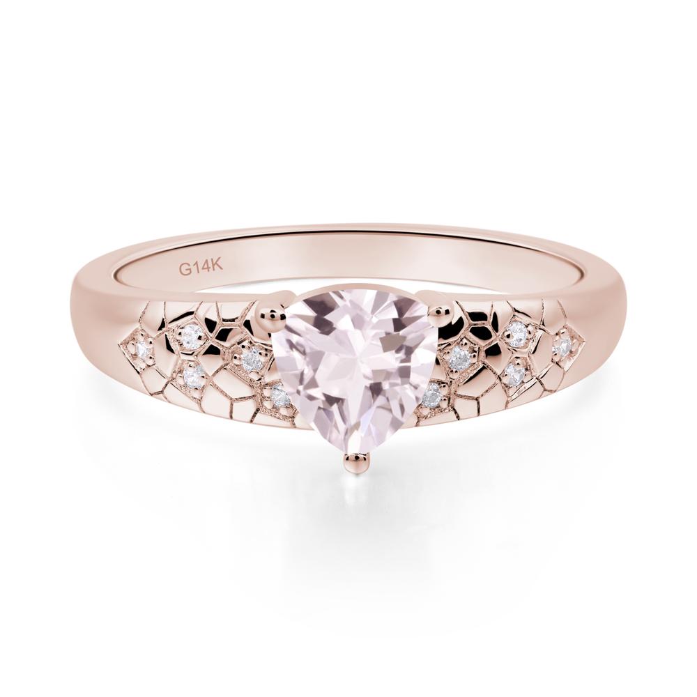 Morganite Cracked Ring - LUO Jewelry #metal_14k rose gold