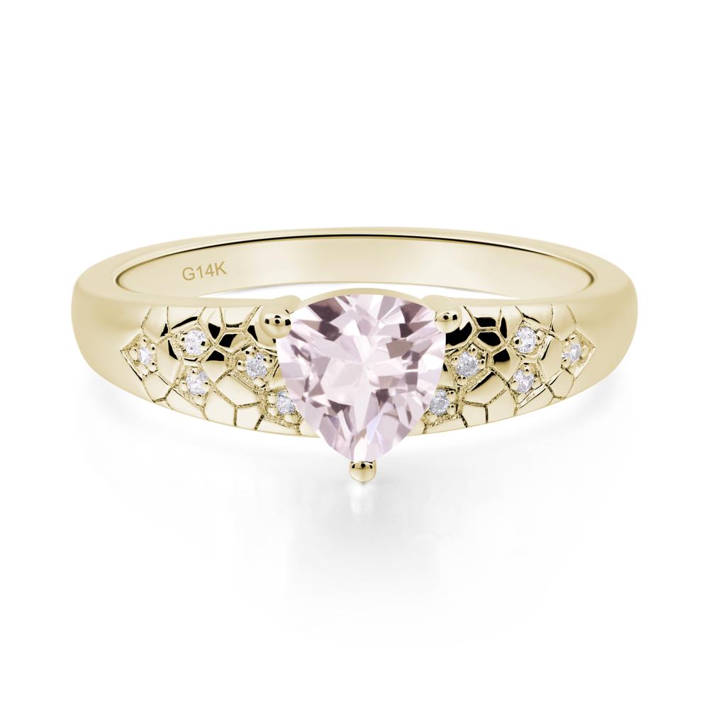 Morganite Cracked Ring - LUO Jewelry #metal_14k yellow gold