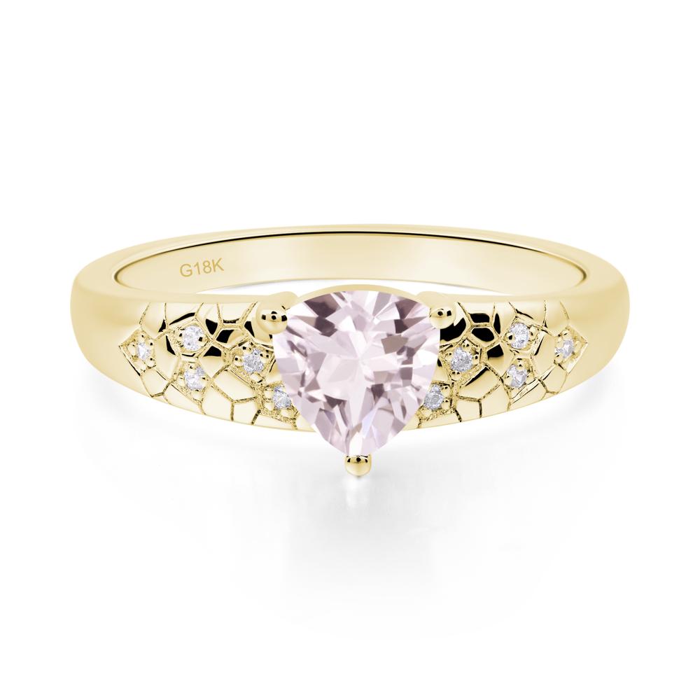 Morganite Cracked Ring - LUO Jewelry #metal_18k yellow gold