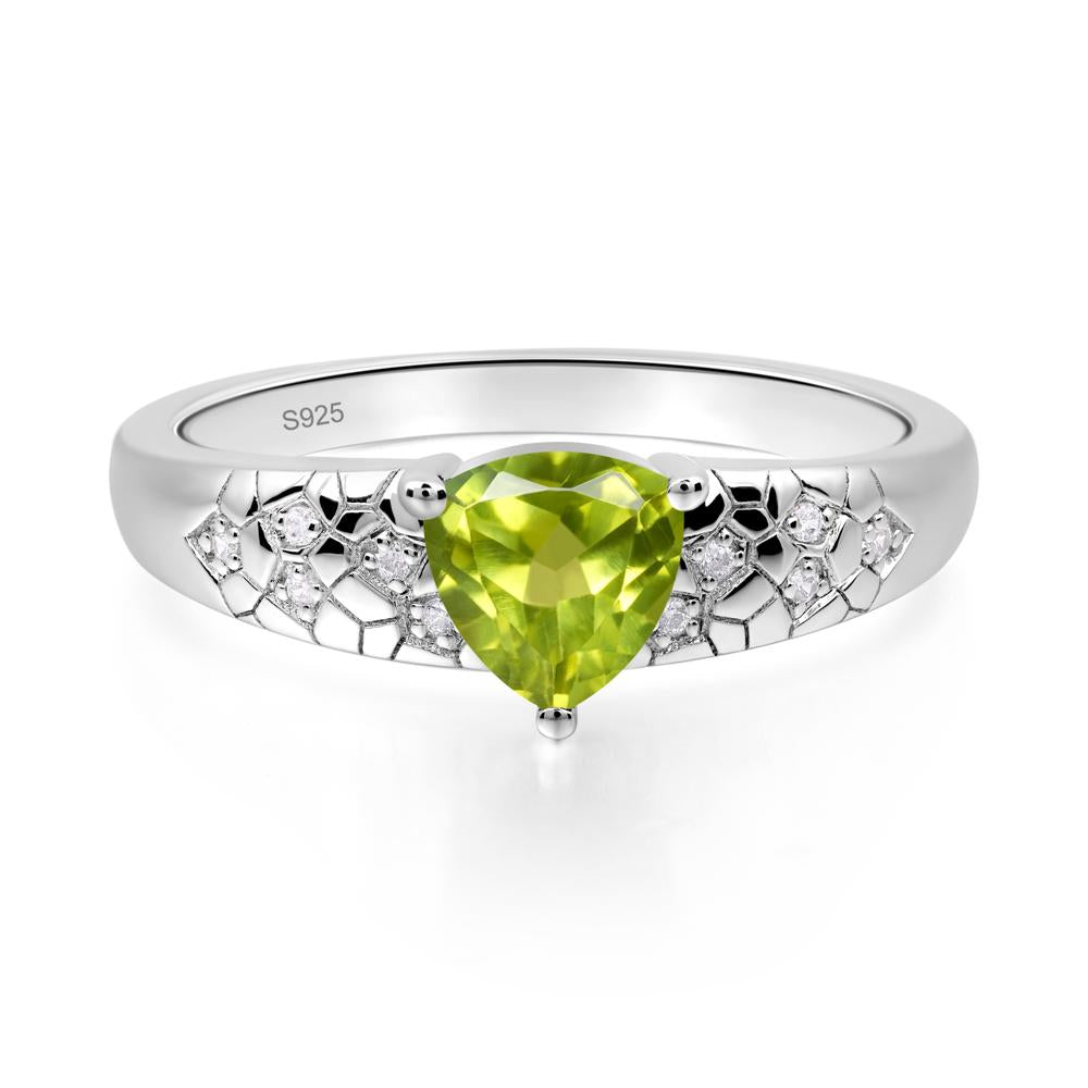 Peridot Cracked Ring - LUO Jewelry #metal_sterling silver
