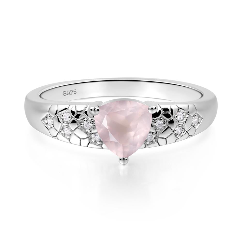 Rose Quartz Cracked Ring - LUO Jewelry #metal_sterling silver