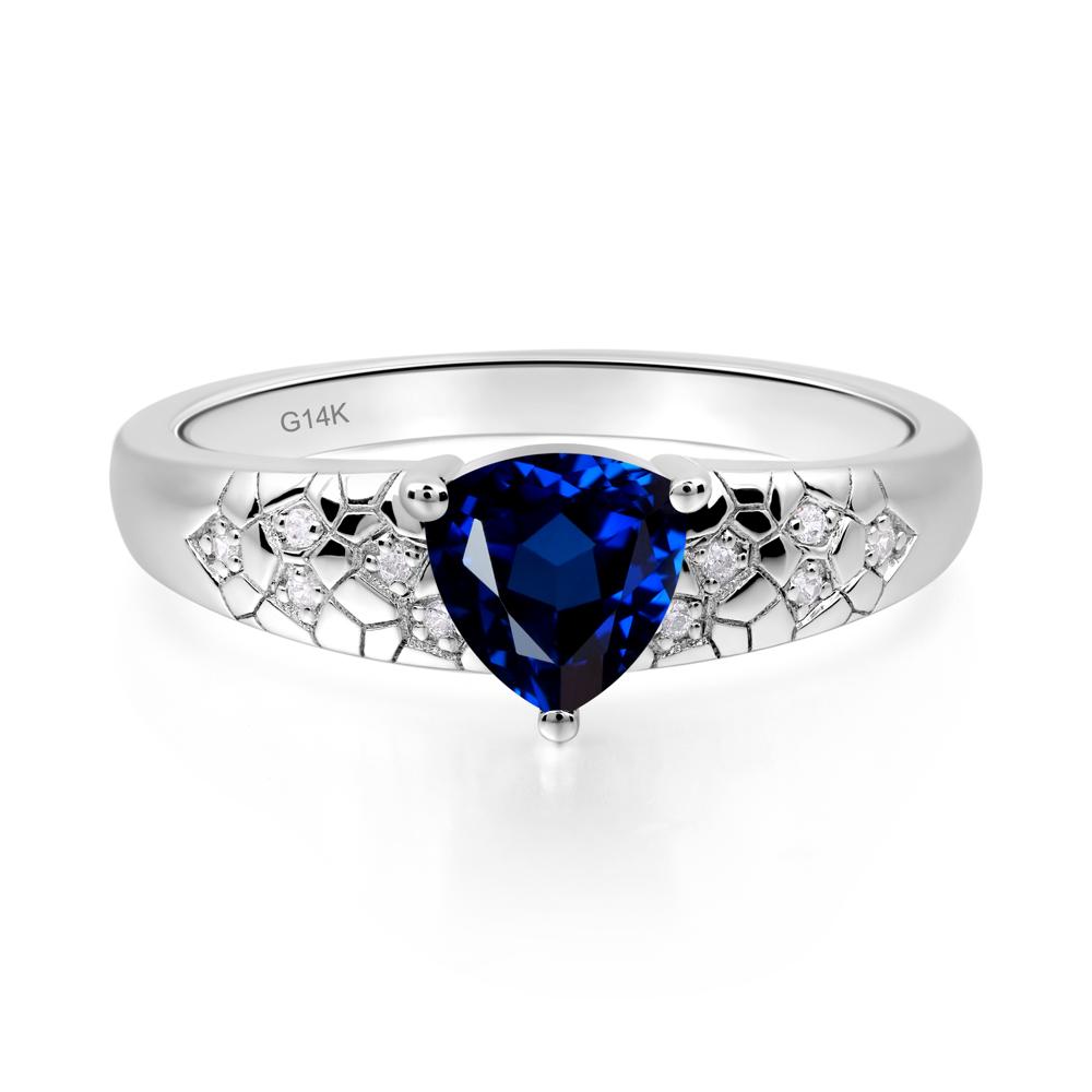 Sapphire Cracked Ring - LUO Jewelry #metal_14k white gold