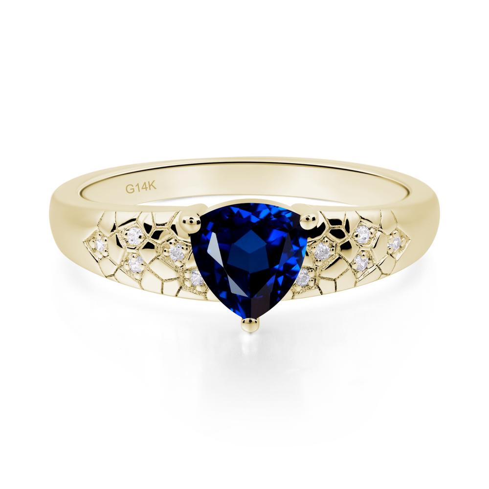 Sapphire Cracked Ring - LUO Jewelry #metal_14k yellow gold