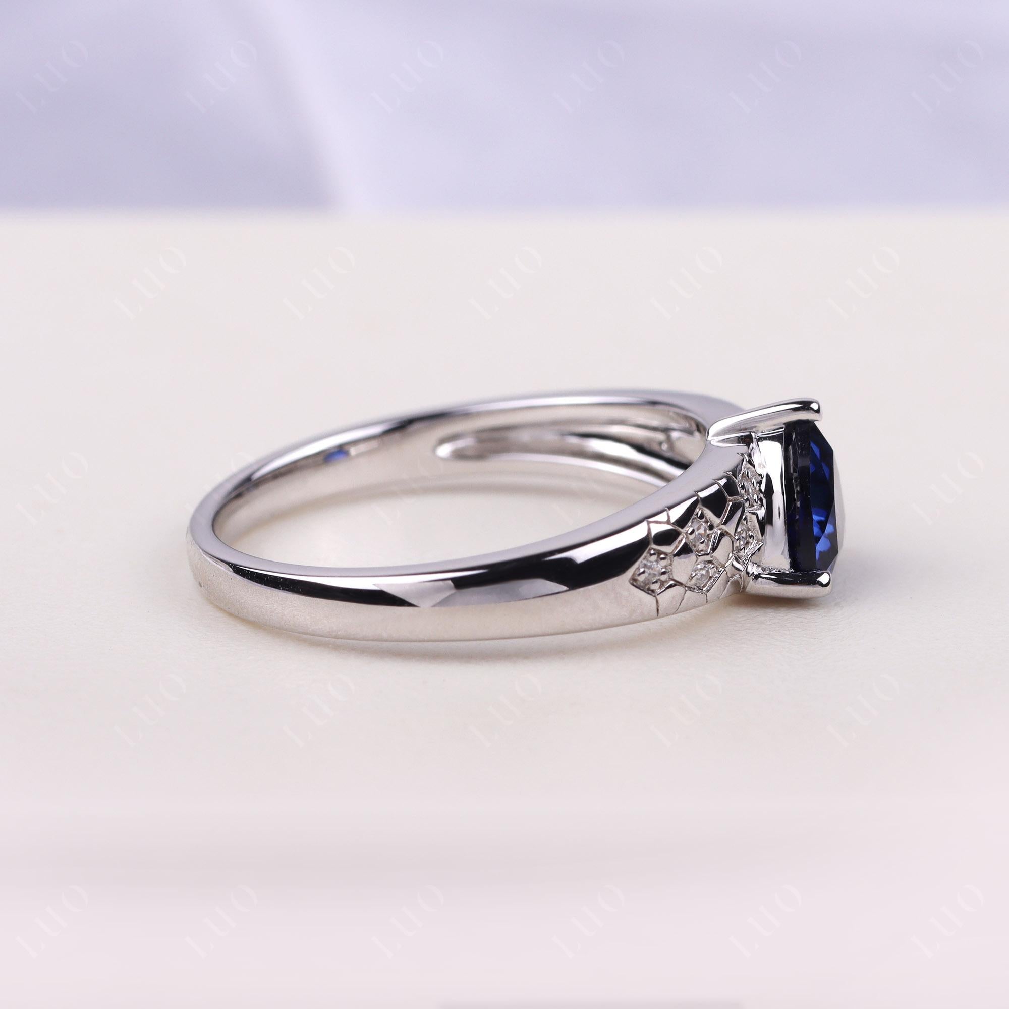 Sapphire Cracked Ring - LUO Jewelry 