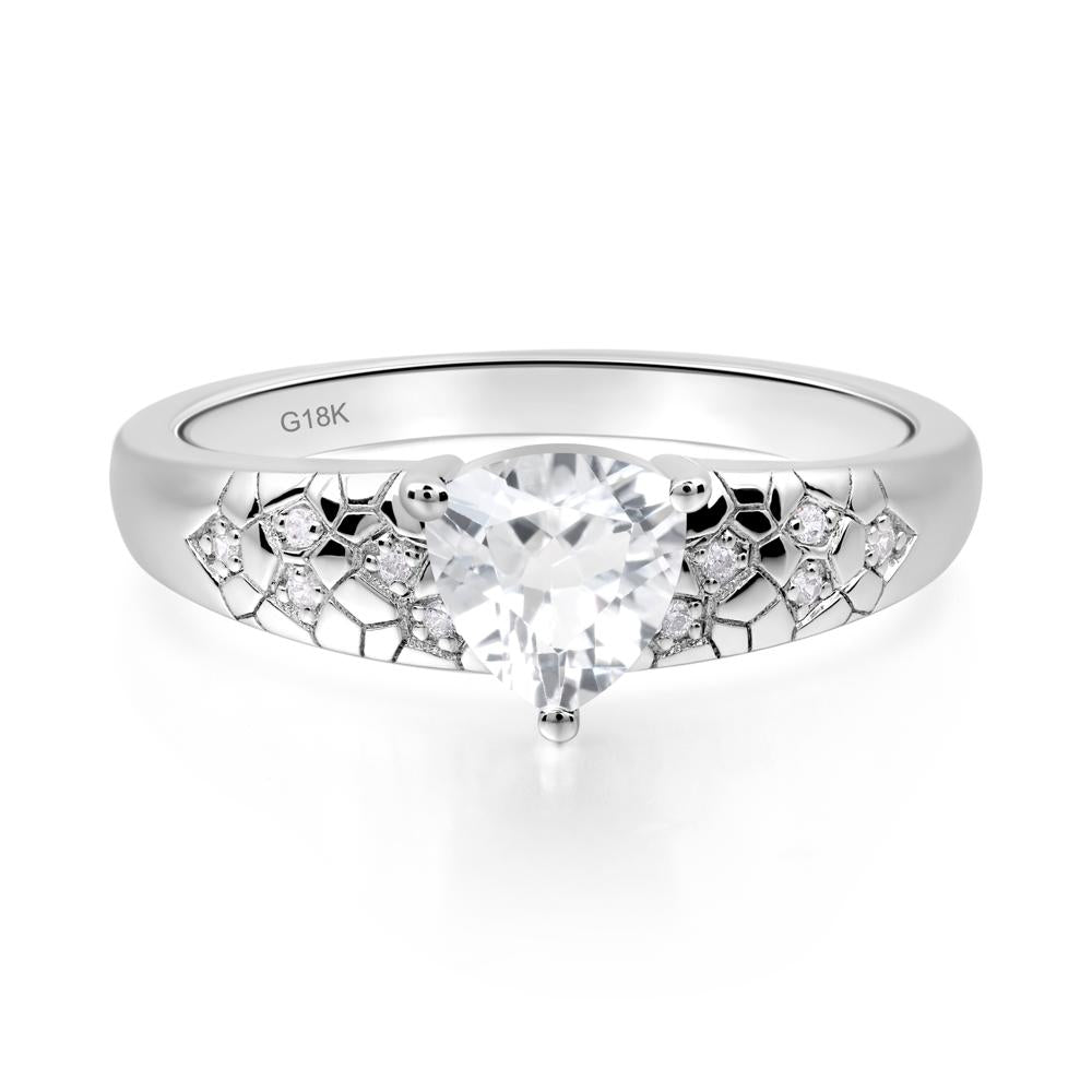 White Topaz Cracked Ring - LUO Jewelry #metal_18k white gold