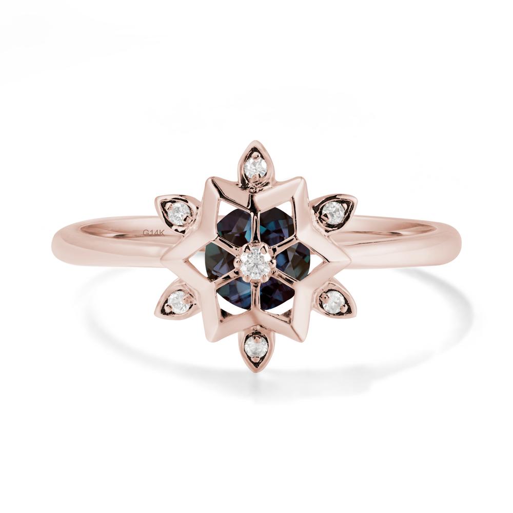 Snowflake Alexandrite Ring - LUO Jewelry #metal_14k rose gold