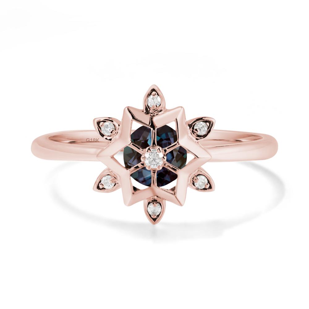 Snowflake Alexandrite Ring - LUO Jewelry #metal_18k rose gold