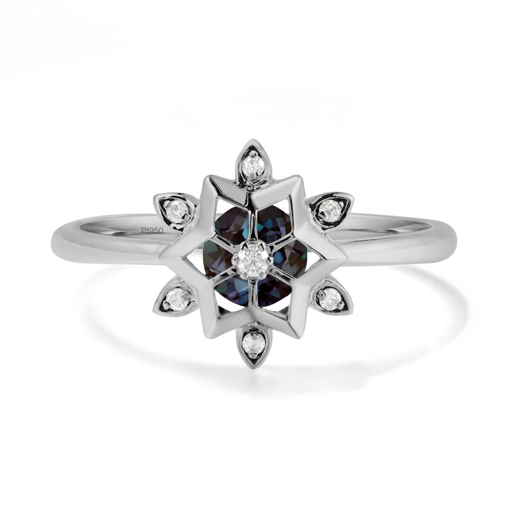 Snowflake Alexandrite Ring - LUO Jewelry #metal_platinum