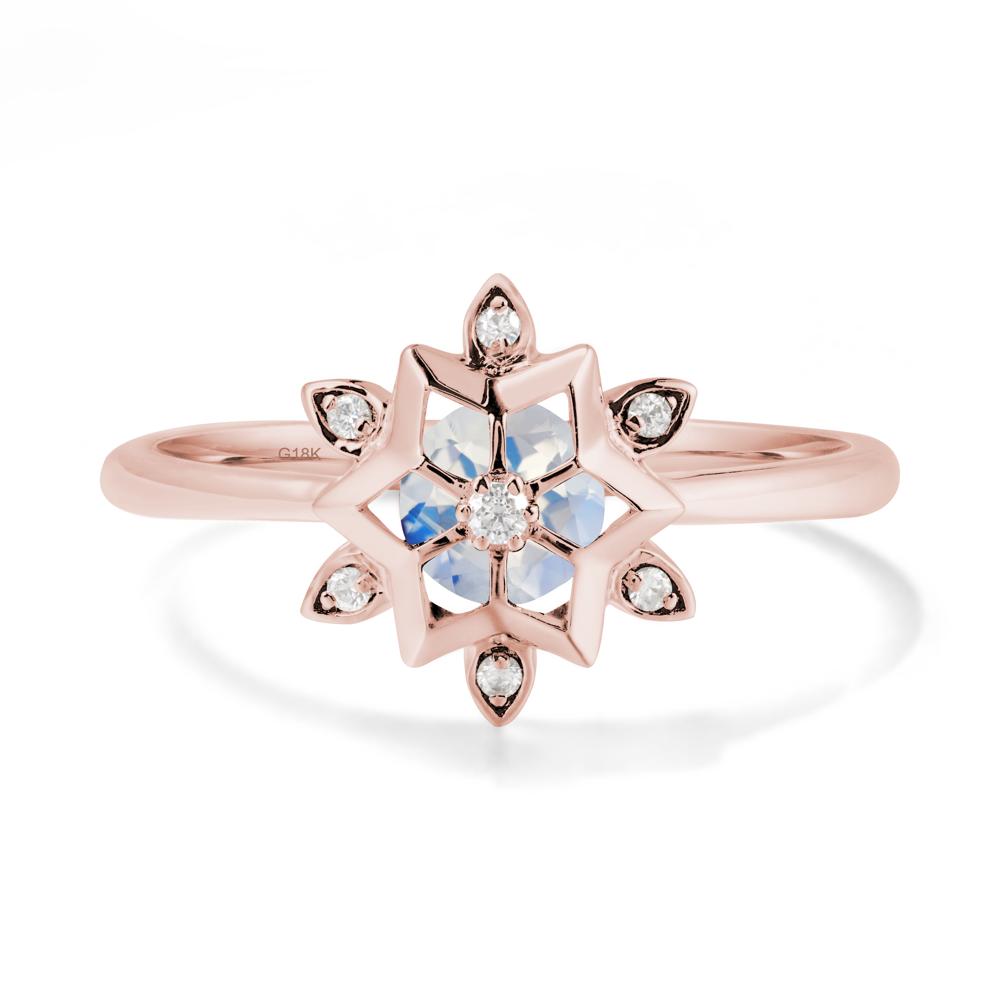 Snowflake Moonstone Ring - LUO Jewelry #metal_18k rose gold