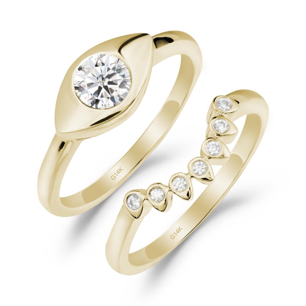 Evil Eye Moissanite Ring Set - LUO Jewelry #metal_xxxxx