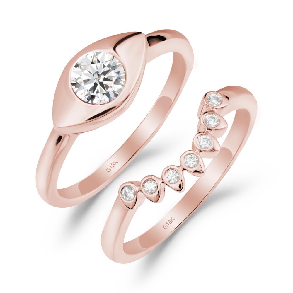Evil Eye Moissanite Ring Set - LUO Jewelry #metal_xxxxx
