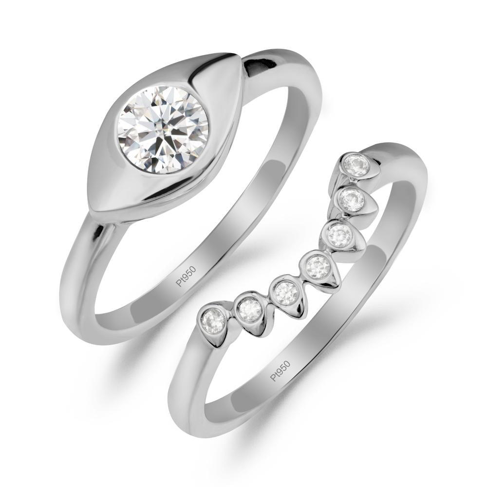Evil Eye Moissanite Ring Set - LUO Jewelry #metal_xxxxx