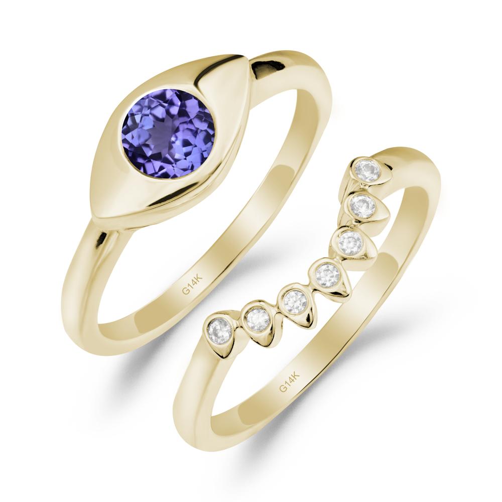 Evil Eye Tanzanite Ring Set - LUO Jewelry #metal_xxxxx