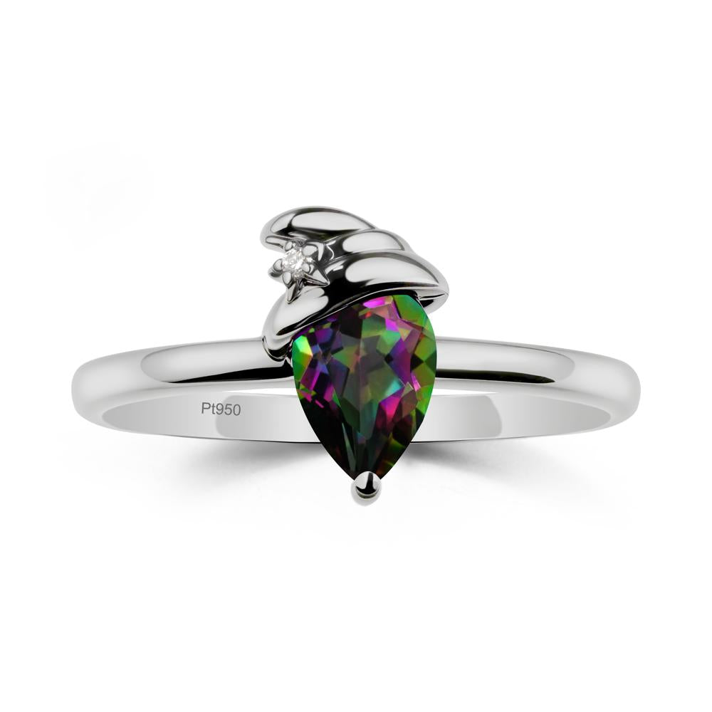 Mystic Topaz Halloween Witch Hat Ring - LUO Jewelry #metal_platinum