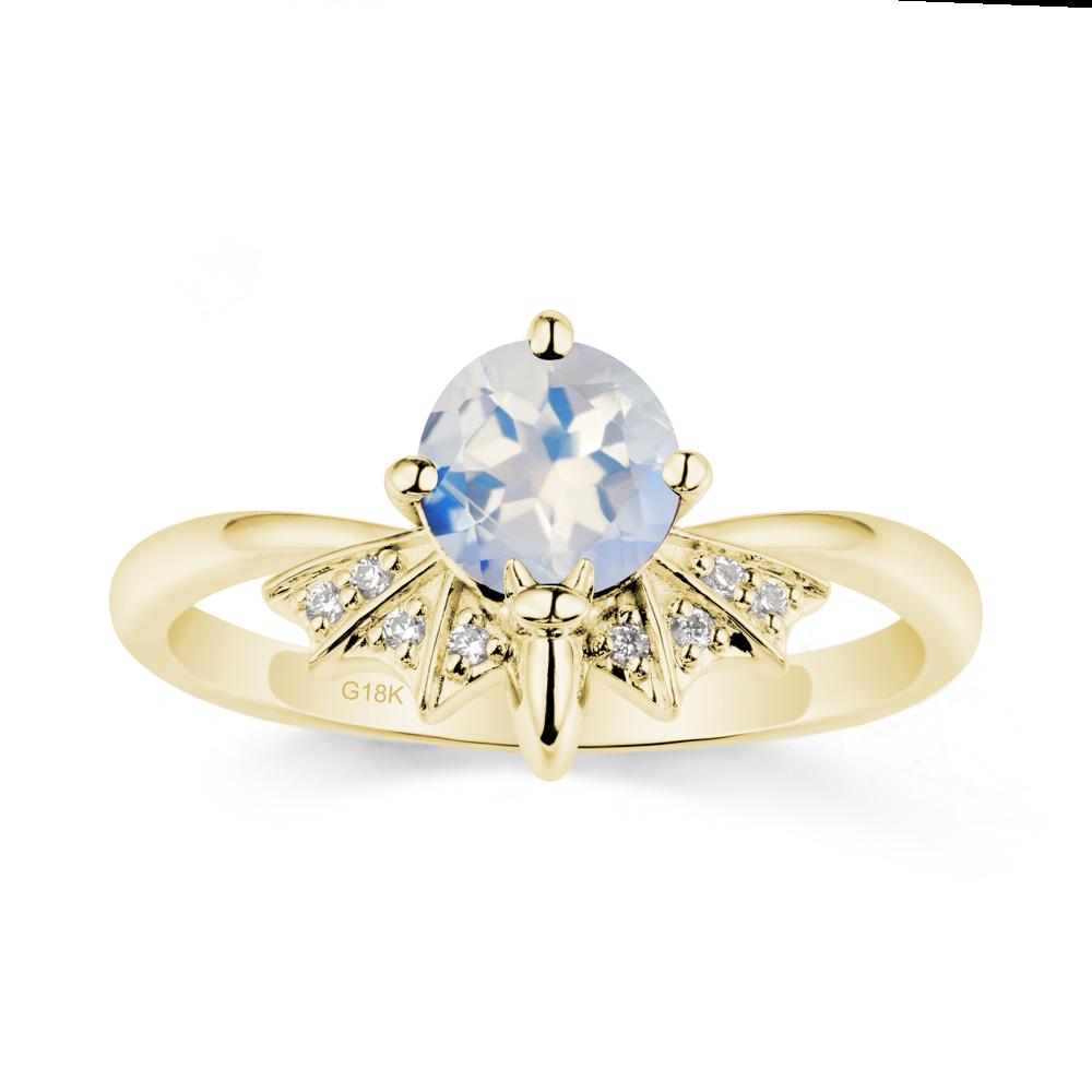 Gothic Bat Moonstone Ring - LUO Jewelry #metal_18k yellow gold