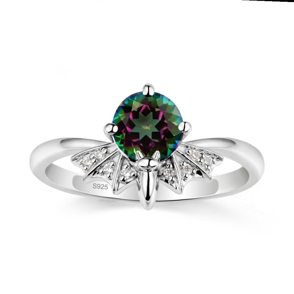 Gothic Bat Mystic Topaz Ring - LUO Jewelry #metal_sterling silver