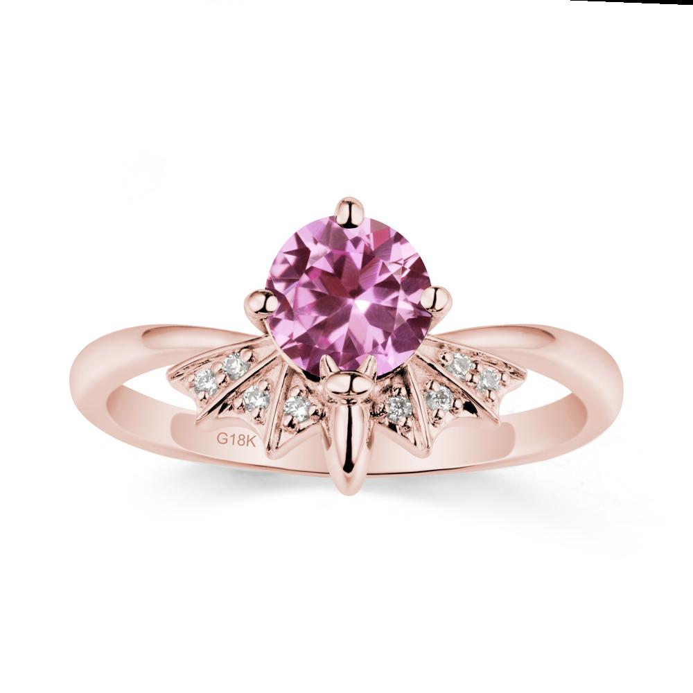 Gothic Bat Pink Sapphire Ring - LUO Jewelry #metal_18k rose gold