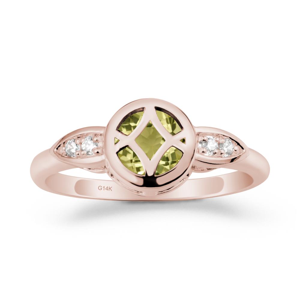 Celtic Knot Lemon Quartz Engagement Ring - LUO Jewelry #metal_14k rose gold